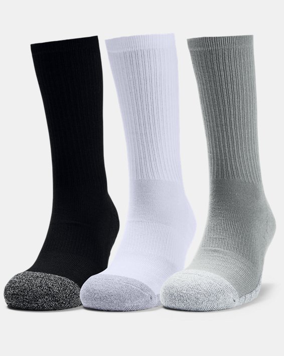 Under Armour Adult HeatGear® Crew 3-Pack Sokker Herre Grå / Hvide | UXVIMR6QjVG