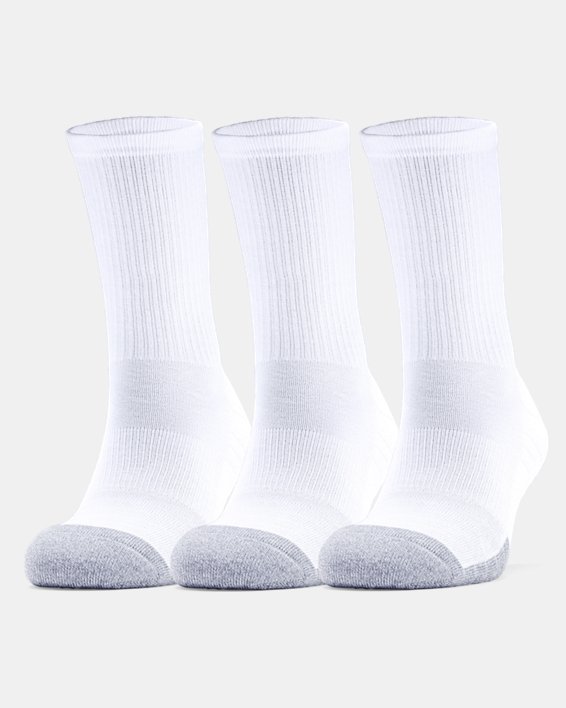 Under Armour Adult HeatGear® Crew 3-Pack Sokker Dame Hvide / Grå | vSWM9EQ2TeQ