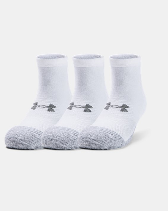 Under Armour Adult HeatGear® Lo Cut 3-Pack Sokker Herre Hvide / Grå | LDUdp2rFTlP