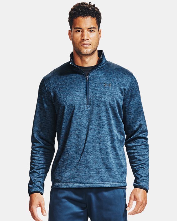 Under Armour Armour Fleece® ½ Zip Sweatshirt Herre Sort | QSAKonUYjcx