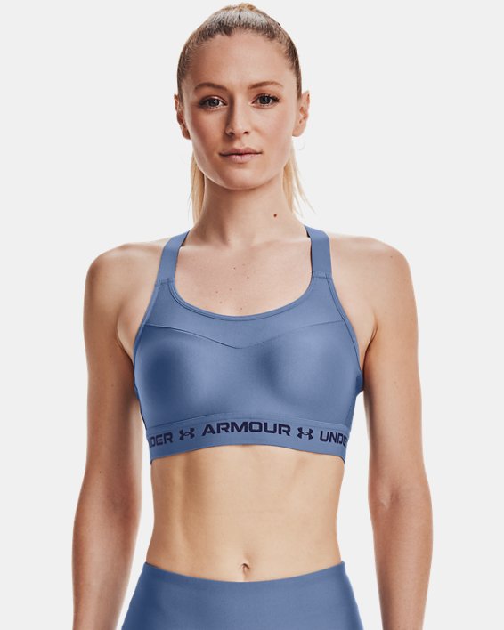 Under Armour Armour® High Crossback Sports Bh Dame Blå / Mørkeblå | mt8oZ8oRAh3