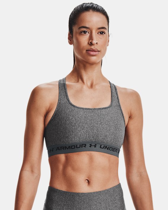 Under Armour Armour® Mid Crossback Heather Sports Bh Dame Grå Grå | DdxySOWFtmI