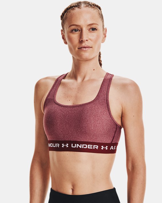 Under Armour Armour® Mid Crossback Heather Sports Bh Dame Rød Rød | SO4WTgNHjN2