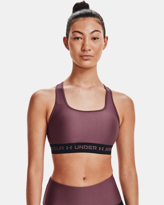 Under Armour Armour® Mid Crossback Sports Bh Dame Grå Lilla / Sort | HiXEqxILvYj