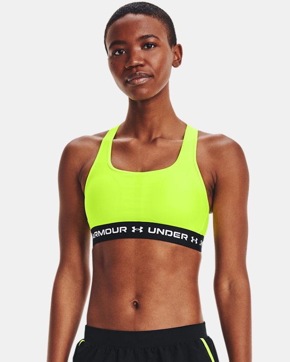 Under Armour Armour® Mid Crossback Sports Bh Dame Gul / Sort | rt8rNQ4KXOq