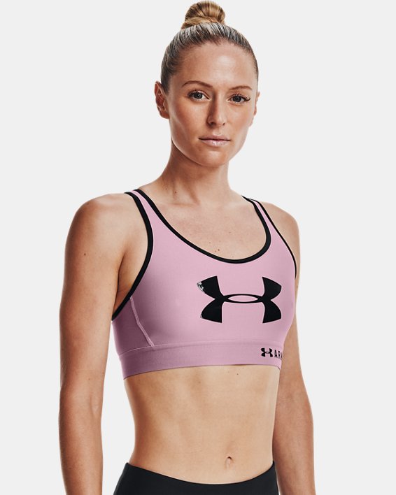 Under Armour Armour® Mid Keyhole Graphic Sports Bh Dame Lilla Lyserød / Sort | kRuZj6BgiOv