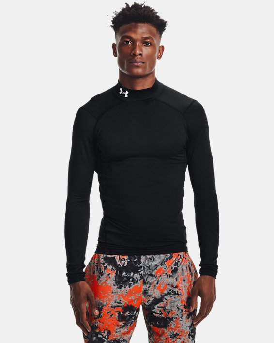 Under Armour ColdGear® Compression Mock Løbetøj Herre Sort / Hvide | OWjnyVOKfS8