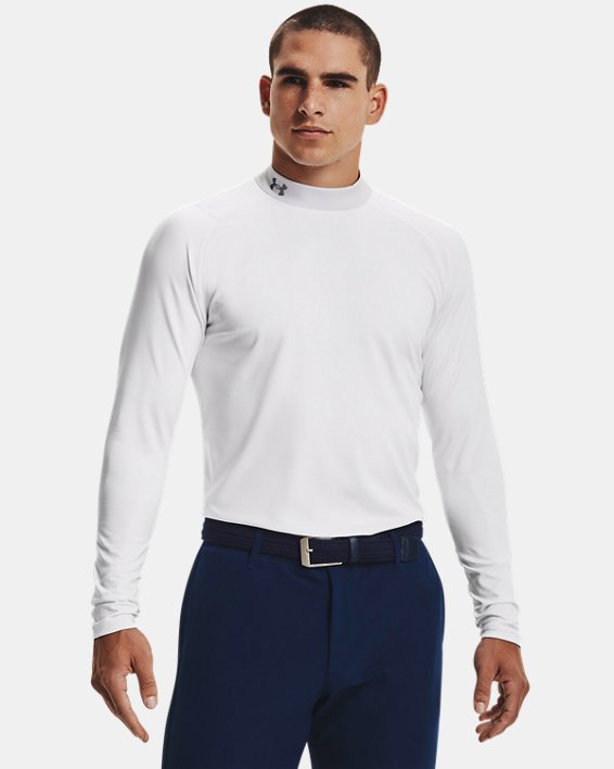 Under Armour ColdGear® Infrared Golf Mock Løbetøj Herre Hvide / Metal Sølv | hjpnlEYFMMv