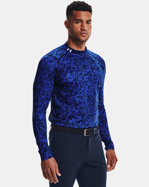 Under Armour ColdGear® Infrared Printed Golf Mock Løbetøj Herre Kongeblå | PIEk9sa5RFY
