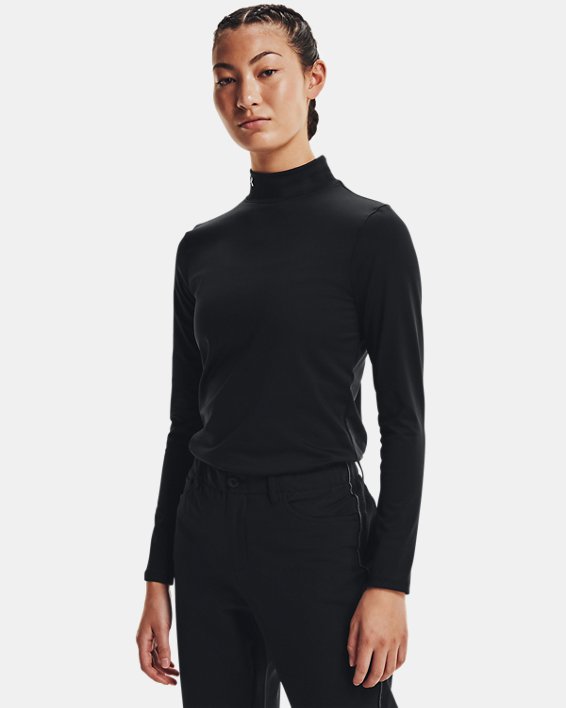 Under Armour ColdGear® Infrared Storm Golf Mock Løbetøj Dame Sort | PRW2Te9TnzX