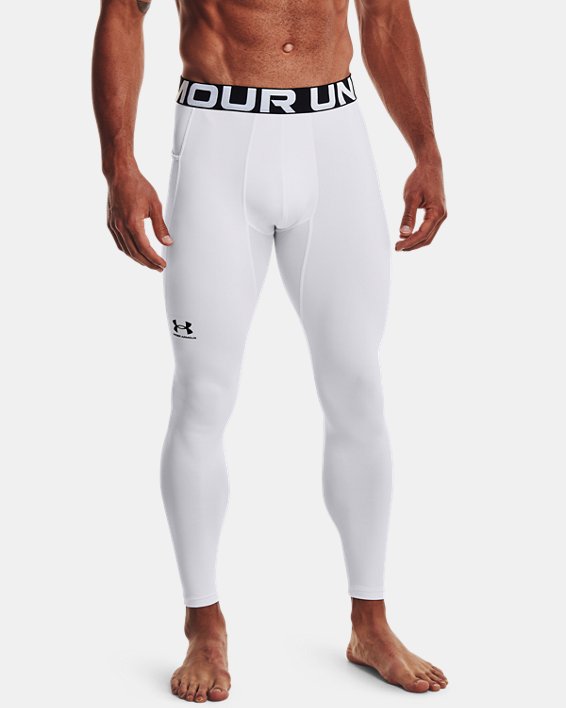 Under Armour ColdGear® Leggings Herre Hvide / Sort | fIB6o4OFuLe