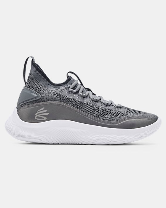 Under Armour Curry Flow 8 Basketball Sko Dame Grå / Hvide | NWsZVt2fm7V