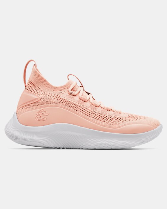 Under Armour Curry Flow 8 Basketball Sko Dame Lyserød / Hvide | h2BUq6jSrSM
