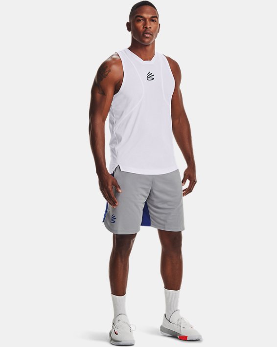 Under Armour Curry Performance Tank Top Herre Hvide / Sort | r7VYO92POWK