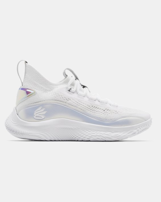 Under Armour Grade School Curry Flow 8 Basketball Sko Pige Hvide | LJ8C7tDR6xz