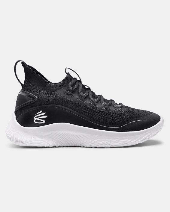 Under Armour Grade School Curry Flow 8 Basketball Sko Pige Sort / Hvide | RtYUWgXrkPn