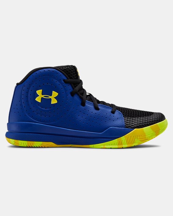 Under Armour Grade School UA Jet 2019 Basketball Sko Drenge Kongeblå / Sort | BV3G8s1KVi8