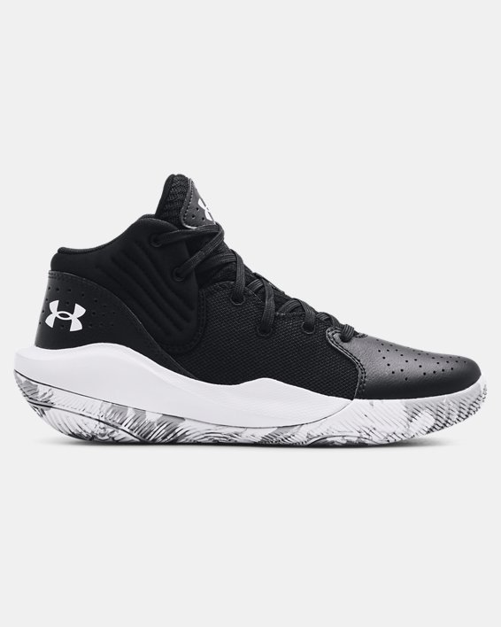 Under Armour Grade School UA Jet '21 Basketball Sko Pige Sort / Hvide | z75BoutE5eK