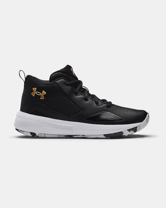 Under Armour Grade School UA Lockdown 5 Basketball Sko Pige Sort / Hvide | SDkbhiuhPJW
