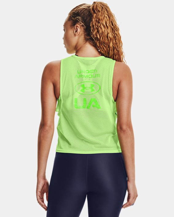 Under Armour HeatGear® Armour Muscle Mesh Løbe T-shirt Dame Lysegrøn / Grøn | tMgnJ91LE6y