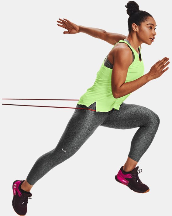 Under Armour HeatGear® Armour No-Slip Waistband Ankle Leggings Dame Grå Hvide | KMrciLMw72V