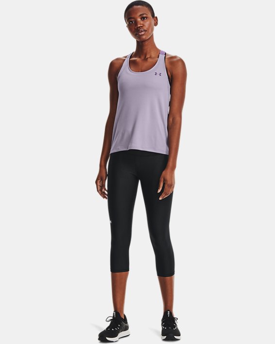 Under Armour HeatGear® Armour No-Slip Waistband Løbebukser Dame Sort / Hvide | UFzL1nEp5t2