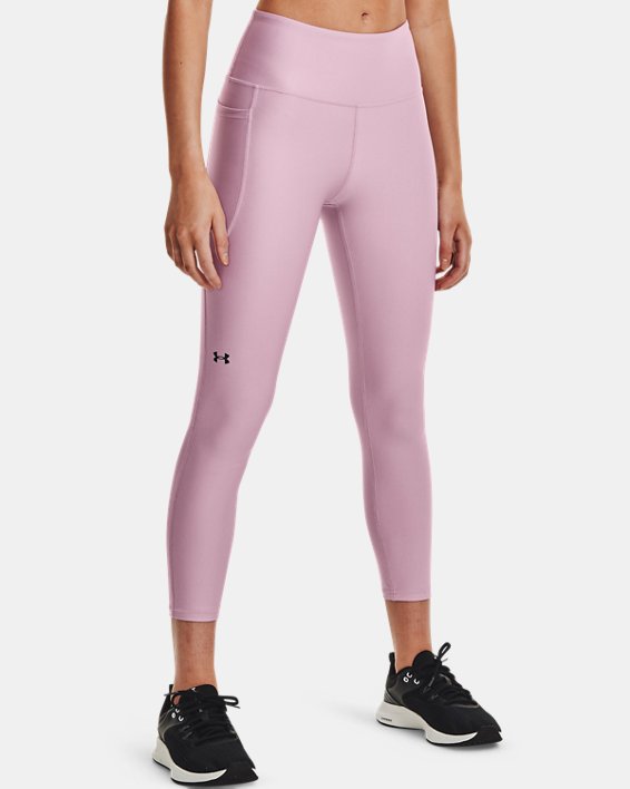 Under Armour HeatGear® Armour No-Slip Waistband Ankle Leggings Dame Lilla Lyserød / Sort | V1bwILbfC
