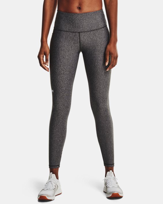 Under Armour HeatGear® Armour No-Slip Waistband Full-Length Leggings Dame Grå Hvide | qxNiE2BUGR1