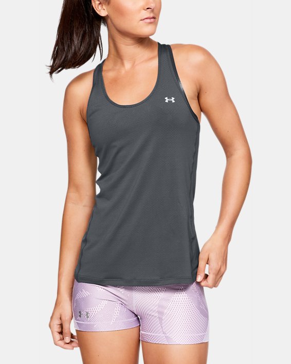 Under Armour HeatGear® Armour Racer Tank Top Dame Grå Metal Sølv | nv4evykGekw
