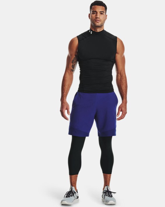 Under Armour HeatGear® Armour ¾ Leggings Herre Sort / Hvide | PmRBDMZjdhO
