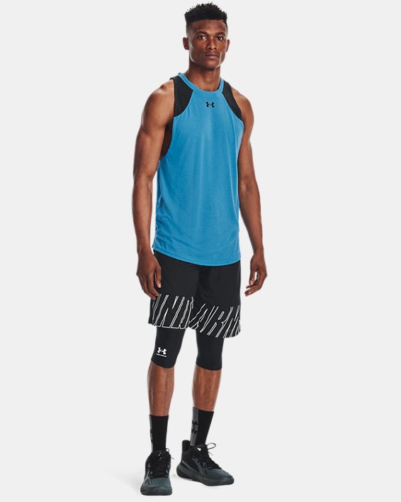 Under Armour HeatGear® Compression Knee Tights Leggings Herre Sort / Hvide | LellbimZyo5