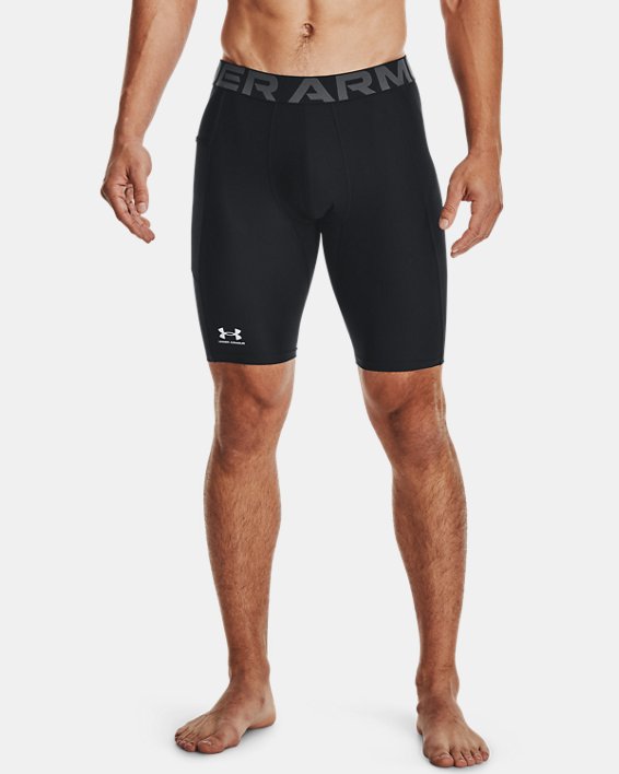 Under Armour HeatGear® Pocket Long Shorts Herre Sort / Hvide | topHWYSD6JZ