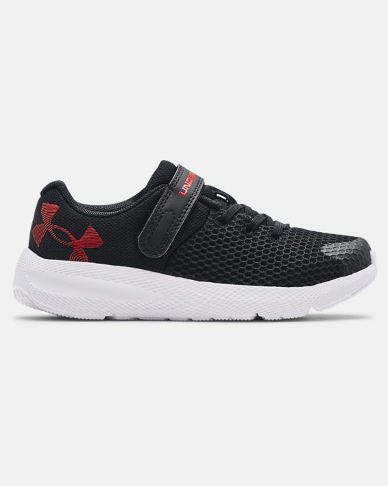 Under Armour Pre-School UA Pursuit 2 AC Big Logo Løbesko Drenge Sort / Hvide | jkoamz6iorl