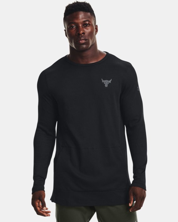 Under Armour Project Rock Authentic Crew Løbetøj Herre Sort / Grå | 9T4g3e51EB6