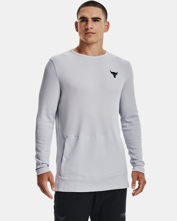Under Armour Project Rock Authentic Crew Løbetøj Herre Grå / Sort | pmBxF6omom1