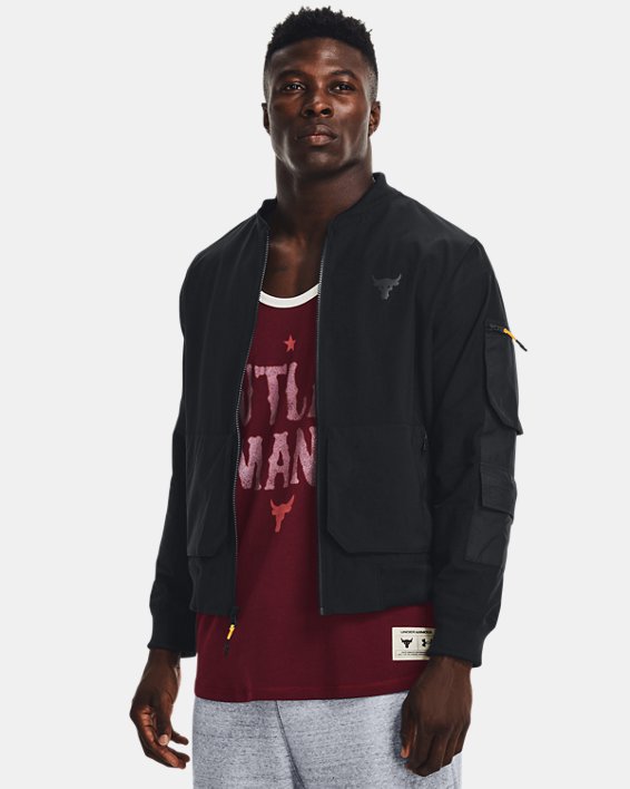 Under Armour Project Rock Bomber Sweatshirt Herre Sort / Grå | JlfQPw8Ropw
