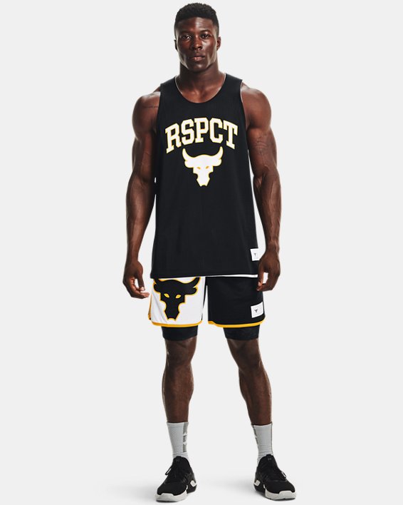 Under Armour Project Rock Camo Compression Shorts Herre Sort / Guld | PTIAj8Aw6AO
