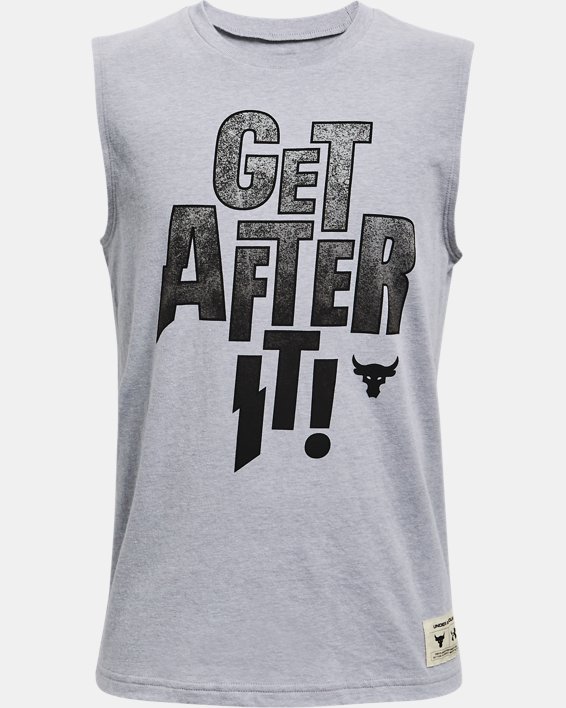 Under Armour Project Rock Get After Løbe Tank Top Drenge Grå Sort | ZtSHouJdHlE