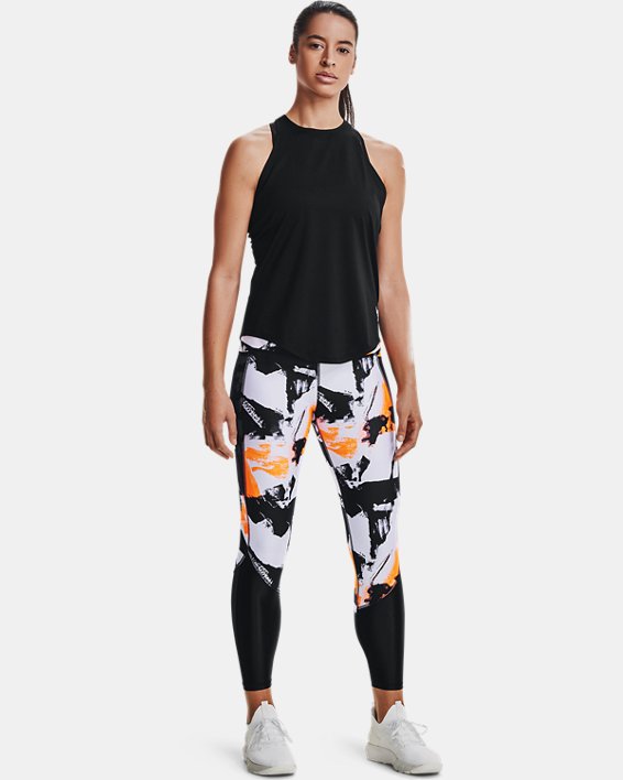 Under Armour Project Rock HeatGear® Tank Top Dame Sort / Hvide | 2BCLYAA2eSk