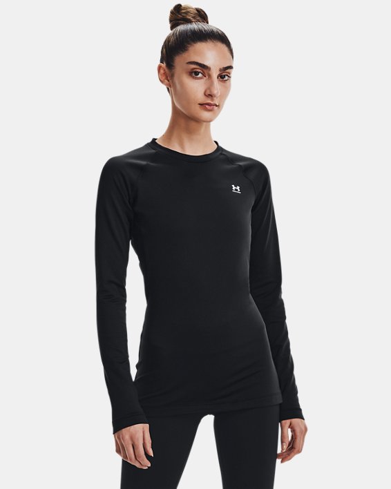 Under Armour UA Authentics Crew Løbetøj Dame Sort / Hvide | BbA2VaJ3vVo