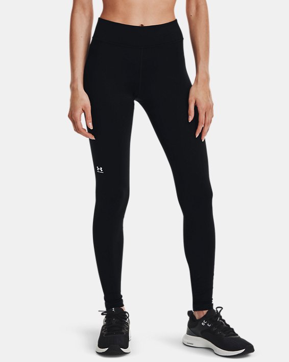 Under Armour UA Authentics Leggings Dame Sort / Hvide | TapJyICfvMk