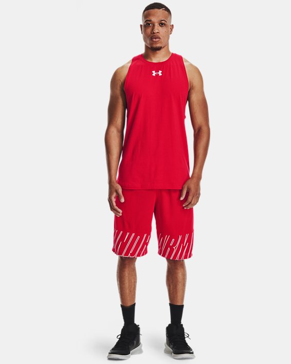 Under Armour UA Baseline Bomulds Tank Top Herre Rød / Hvide | NgebFUuGpHe