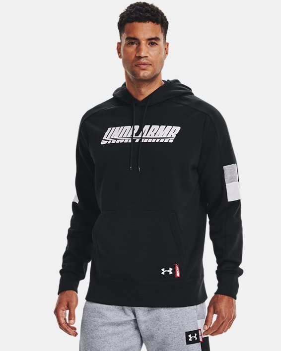 Under Armour UA Baseline Fleece Hættetrøje Herre Sort / Hvide | JDLpwKnwZsM