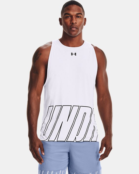 Under Armour UA Baseline Reversible Tank Top Herre Hvide / Sort | tfcxR3ZEsEC