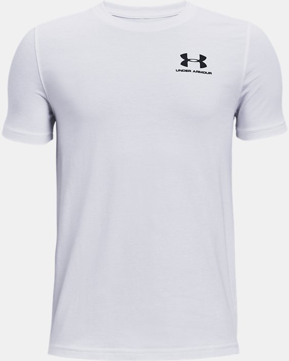 Under Armour UA Bomulds Løbetøj Drenge Hvide / Sort | 9JStLS6HGp7