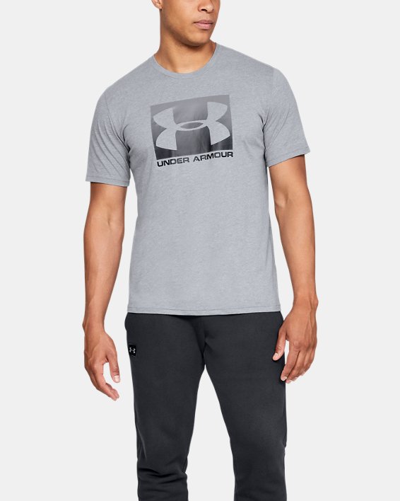 Under Armour UA Boxed Sportstyle T-Shirt Løbetøj Herre Grå Dyb Grå | ExtNRGU4Vr4