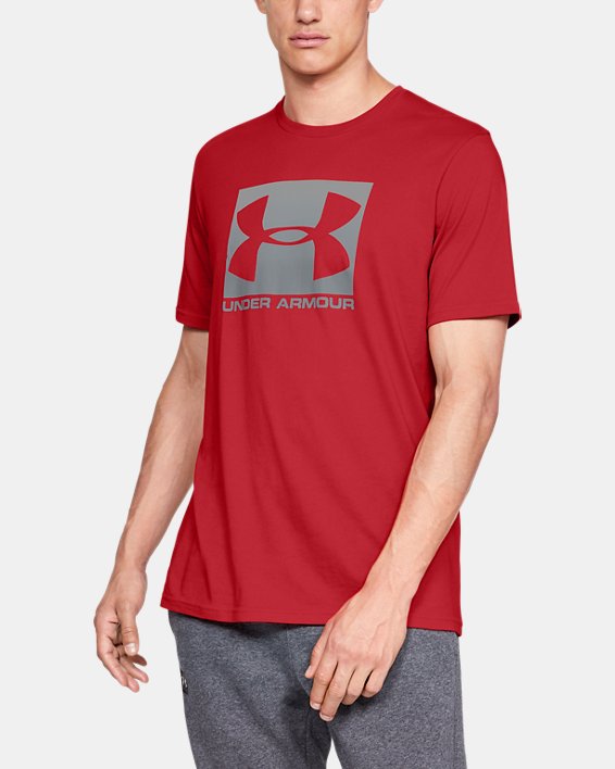 Under Armour UA Boxed Sportstyle T-Shirt T Skjorte Herre Rød / Grå | FiVMZwLwm2K