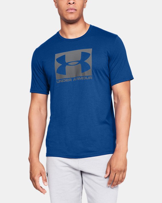 Under Armour UA Boxed Sportstyle T-Shirt Løbetøj Herre Kongeblå / Dyb Grå | JEa7rk9tADq