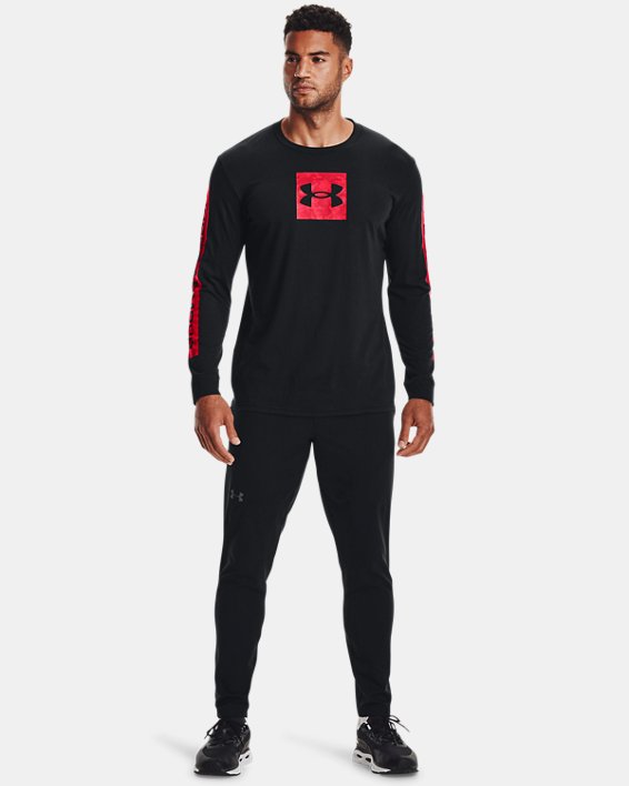 Under Armour UA Camo Boxed Sportstyle T Skjorte Herre Sort / Rød | gv99KL2wbT7