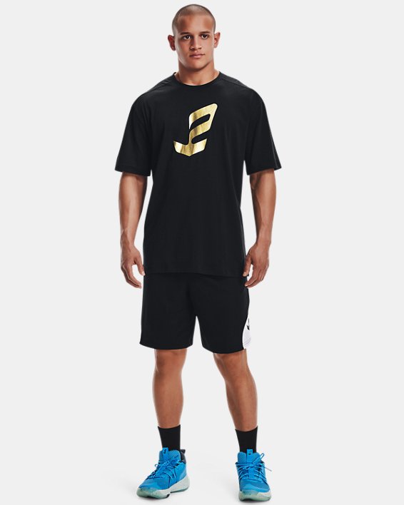 Under Armour UA Embiid Gold Mine T-Shirt Løbetøj Herre Sort / Metal Guld | cBj1g8bfBy8